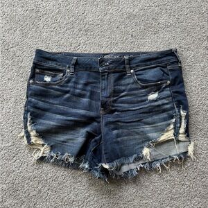 American Eagle Distressed Denim Shorts Size 18